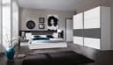 Wimex Schlafzimmer-Set Angie Weiß/Graphit mit Schwebetürenschrank Bild 1