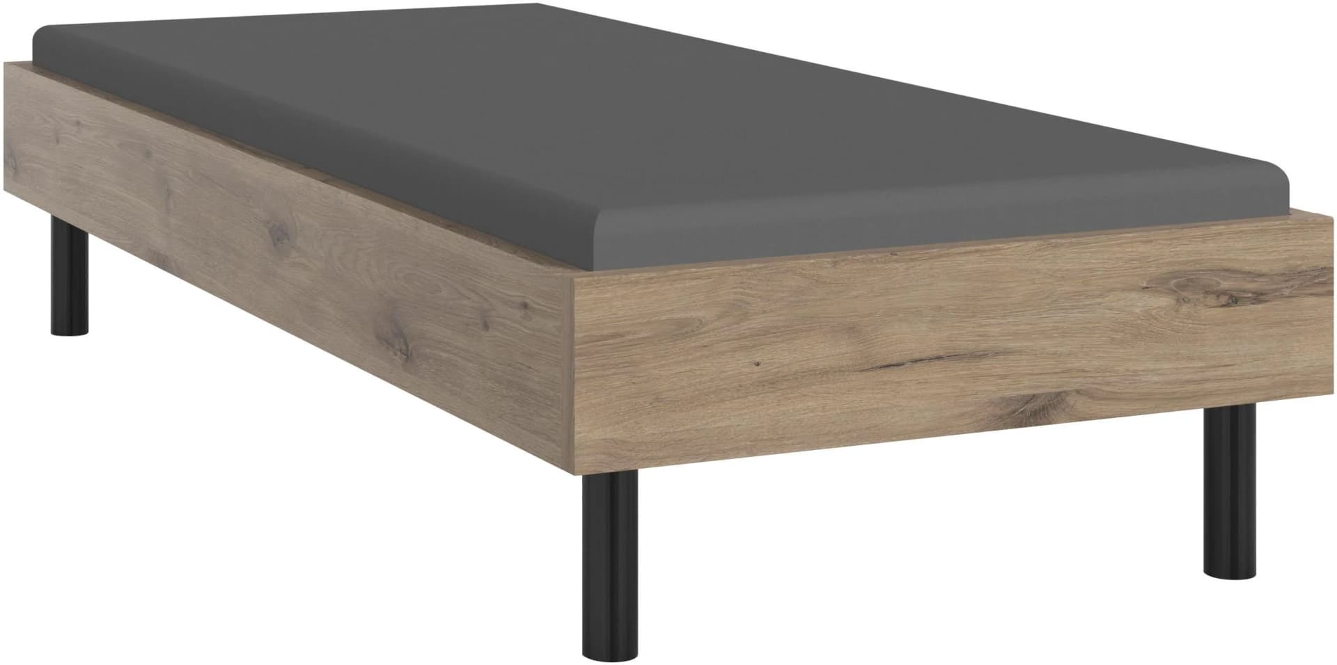 WIMEX Bett Easy Braun Schwarz Ohne Kopfteil