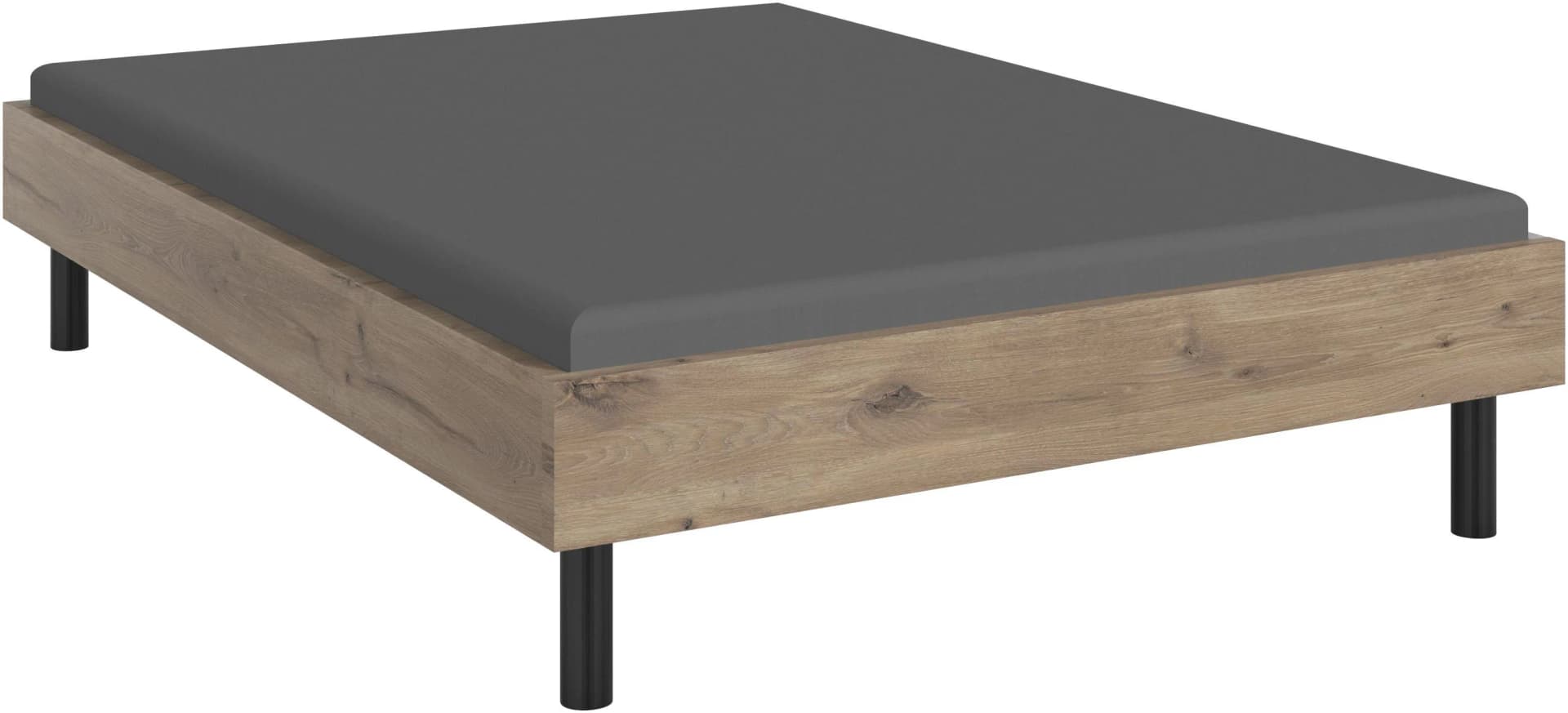 WIMEX Bettgestell Easy 140x200 cm Braun/Schwarz