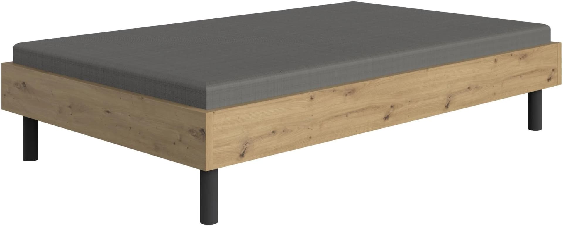 WIMEX Bett Easy Braun Schwarz 90x200 cm ohne Kopfteil
