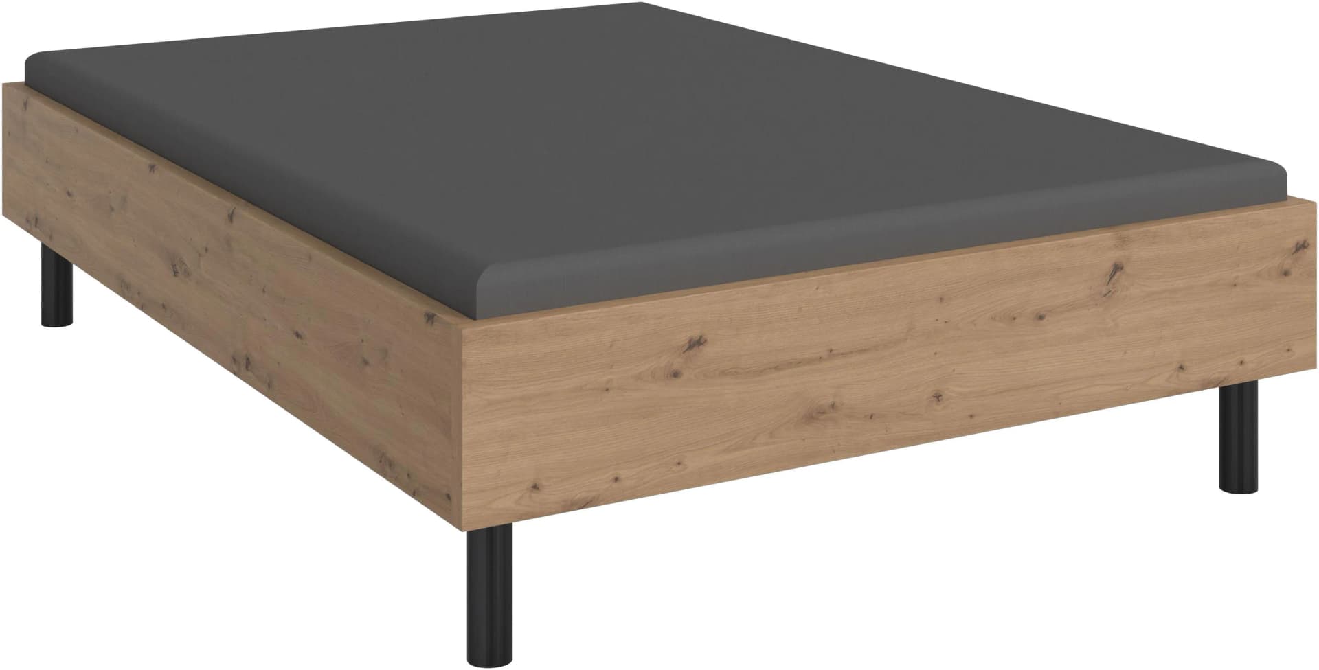 WIMEX Easy Bettgestell Braun/Schwarz 120x200 cm