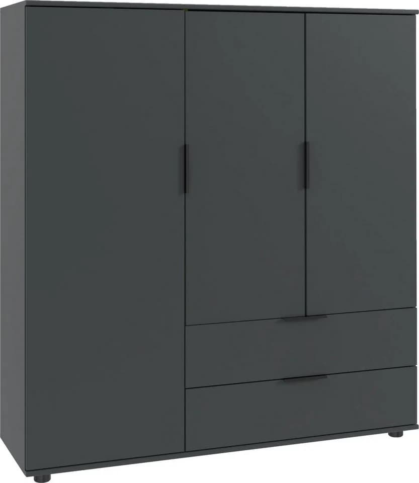 WIMEX Easy Plus Wäscheschrank 3 Türen 2 Schubladen Graphit - Bild 2