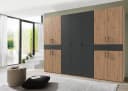 WIMEX Tibet Kleiderschrank Grau Braun Schwarz Holzwerkstoff Bild 1