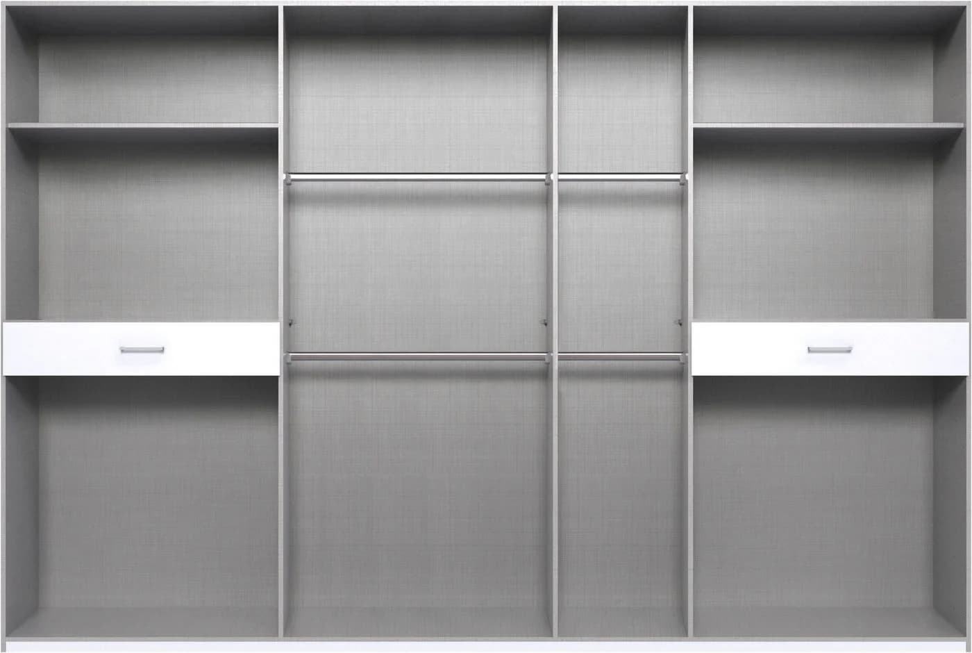 WIMEX Tibet Kleiderschrank Grau Braun Schwarz Holzwerkstoff - Bild 3