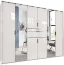 WIMEX Moldau Kleiderschrank Weiß Hochglanz mit Spiegel Bild 2