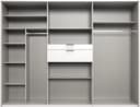 WIMEX Moldau Kleiderschrank Weiß Hochglanz mit Spiegel Bild 3