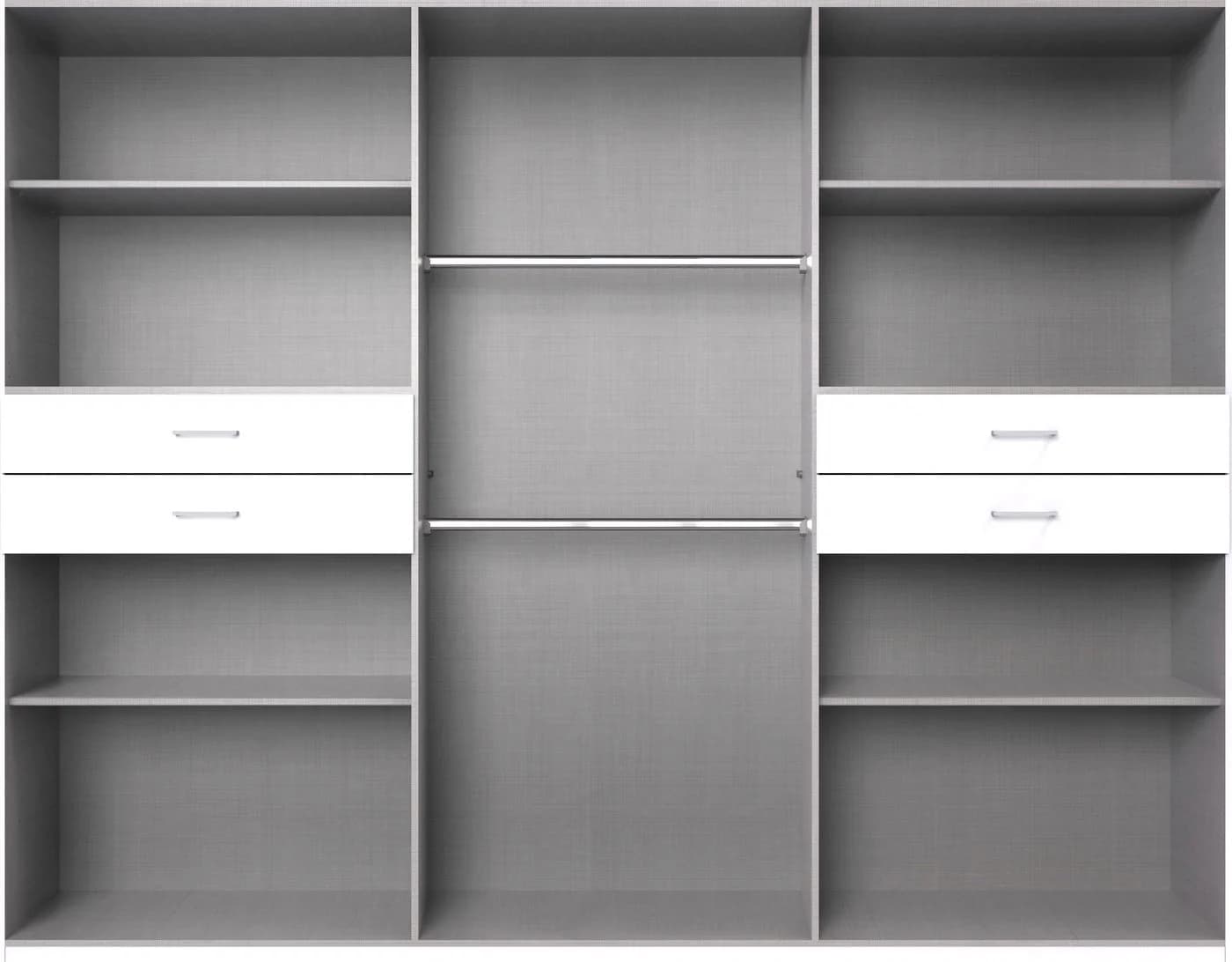 Wimex Taiga Kleiderschrank mit Spiegel Grau Modern - Bild 3