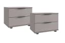 Wimex Nachtkommode Tilburg Grau 2 Schubladen Metallgriffe Made in Germany Bild 3