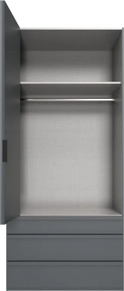 WIMEX Falttürenschrank Oxford Grau 236cm 3 Schubladen - Bild 3