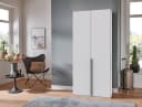 Wimex Kleiderschrank Mugano Weiß Schwarz Metallgriffe Bild 1
