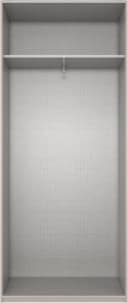 Wimex Kleiderschrank Mugano Weiß Schwarz Metallgriffe Bild 2