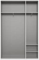 WIMEX Kleiderschrank Mugano Weiß Schwarz Drehtüren Bild 3
