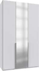 WIMEX Kleiderschrank Mugano Weiß Alufarben 135x236x58 cm Bild 2