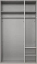 WIMEX Kleiderschrank Mugano Weiß Alufarben 135x236x58 cm Bild 3