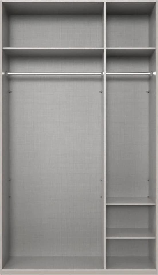 WIMEX Kleiderschrank Mugano Weiß Alufarben 135x236x58 cm - Bild 3