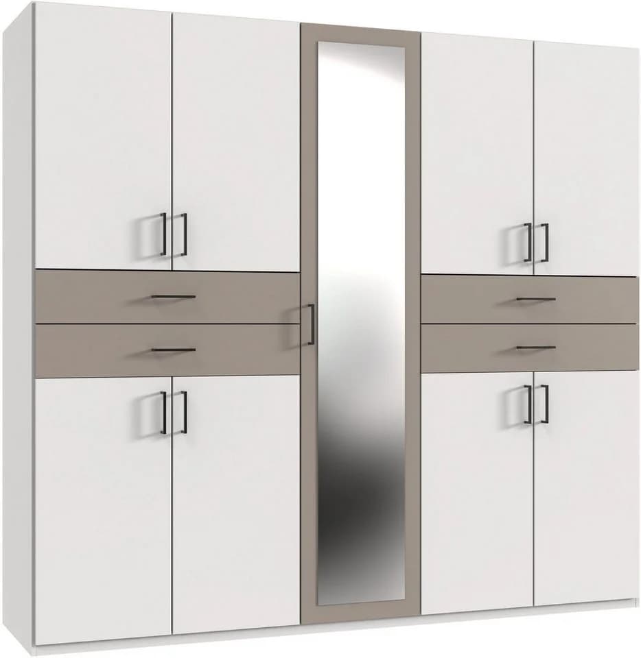 WIMEX Taiga Kleiderschrank mit Spiegel weiß-grau - Bild 2