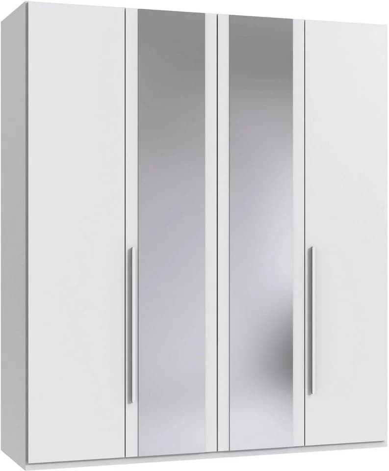 Drehtürenschrank WIMEX London Weiß mit Griffleisten - Bild 2