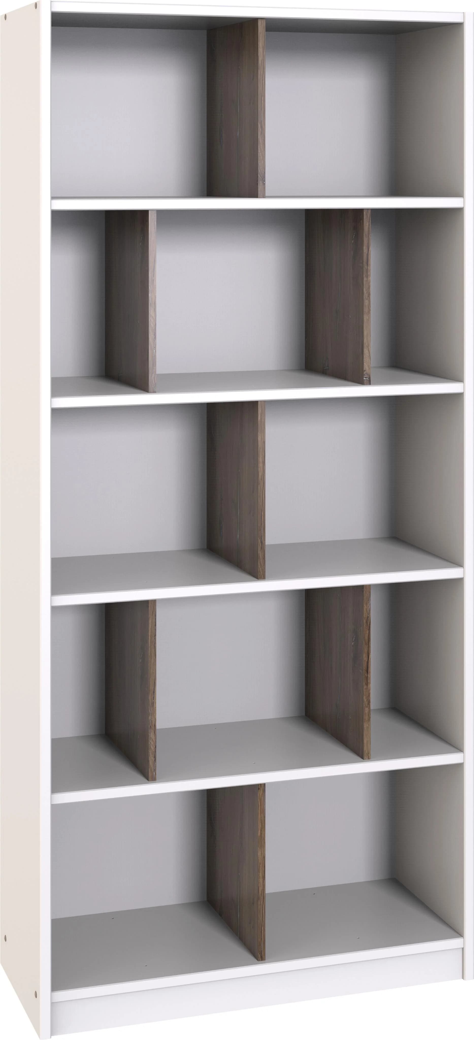 WIMEX Joker Standregal Weiß Flagstaff Eiche Modern