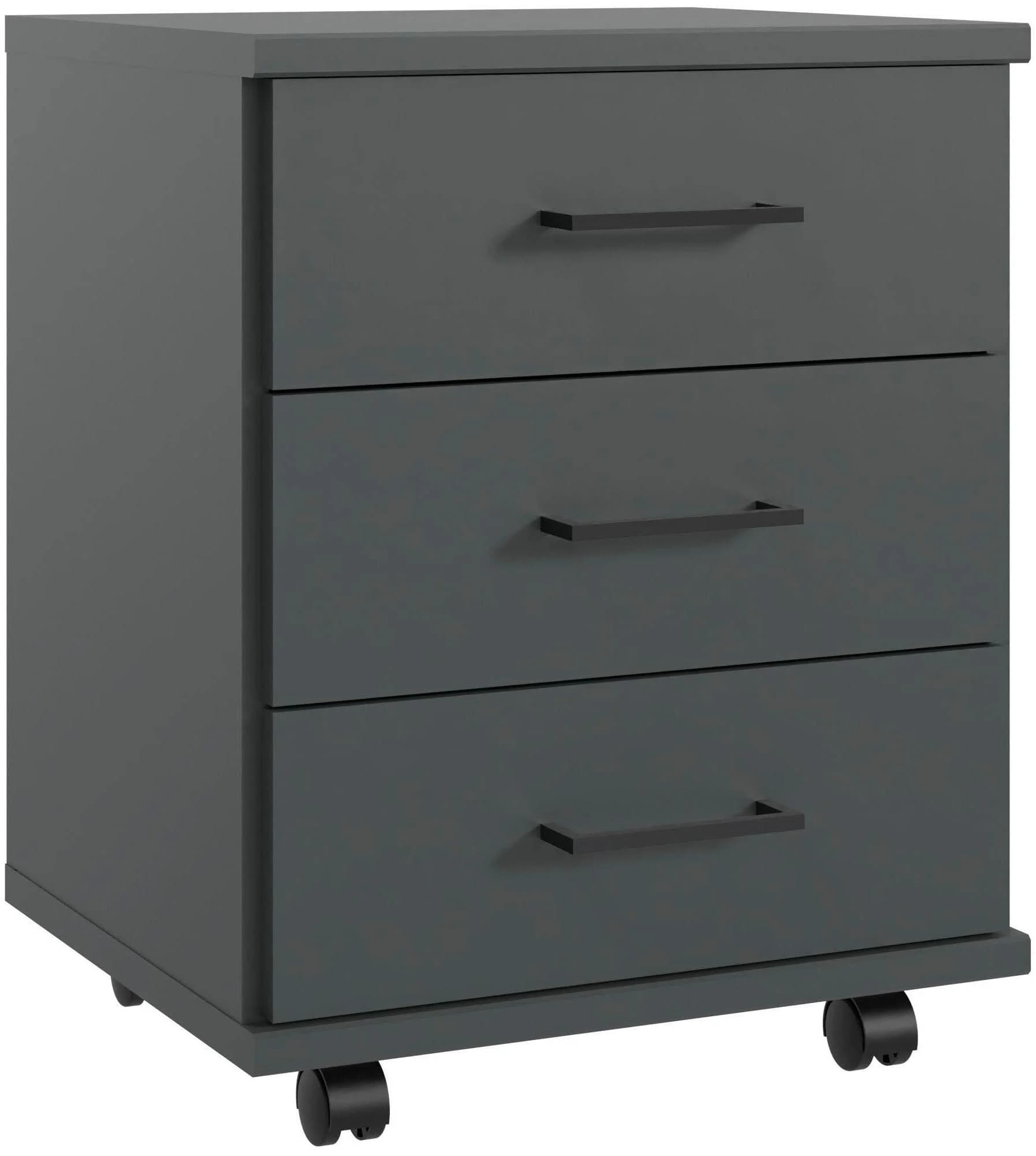 WIMEX Rollcontainer Home Desk Grau 3 Schubladen
