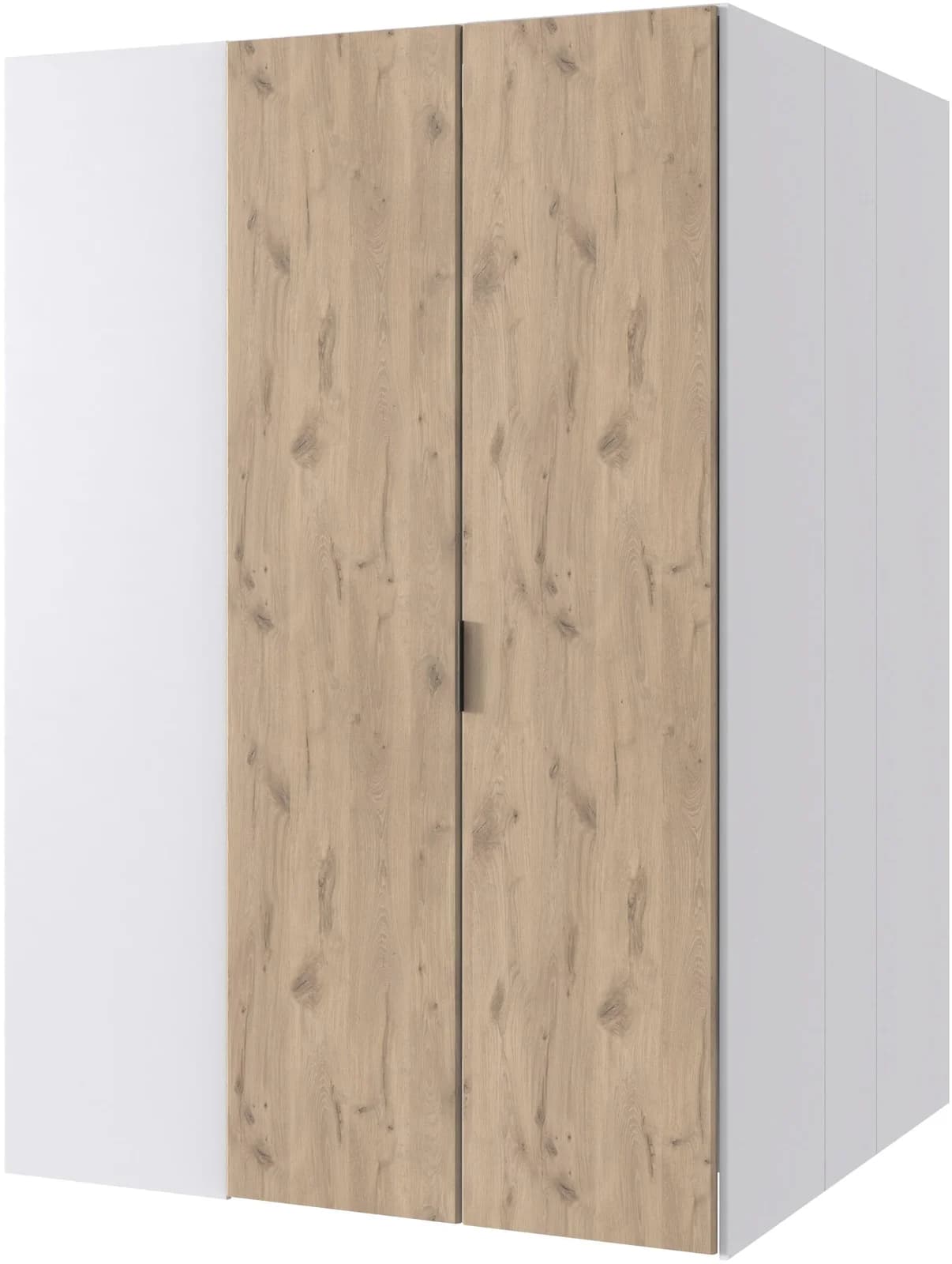 WIMEX Eckschrank Norderney Weiß Viking Oak Nachbildung