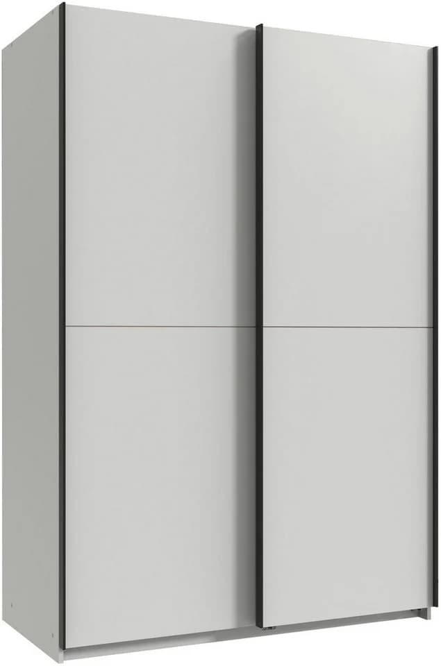 Wimex Kleiderschrank Mugano Weiß Schwarz 2 Schwebetüren - Bild 2