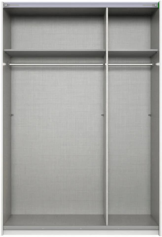 Wimex Kleiderschrank Mugano Weiß Schwarz 2 Schwebetüren - Bild 3