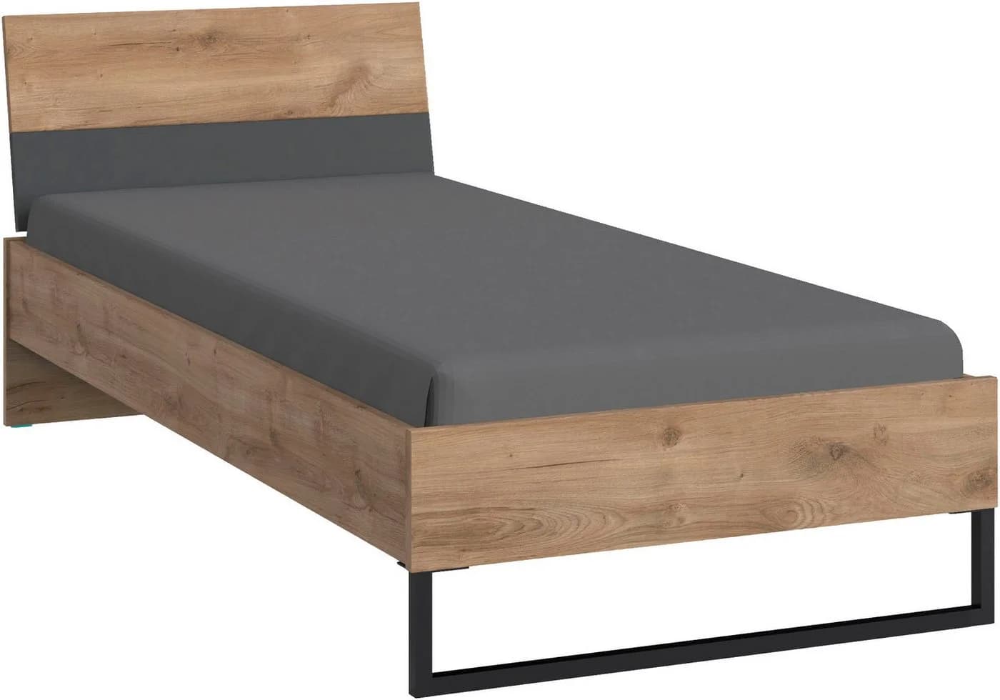 Wimex Einzelbett Texel Industrial Look Metallfüße 90/140 cm - Bild 2