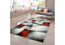 TeppichHome24 Designer Teppich Karo Muster Rot Grau Weiß Schwarz Bild 2