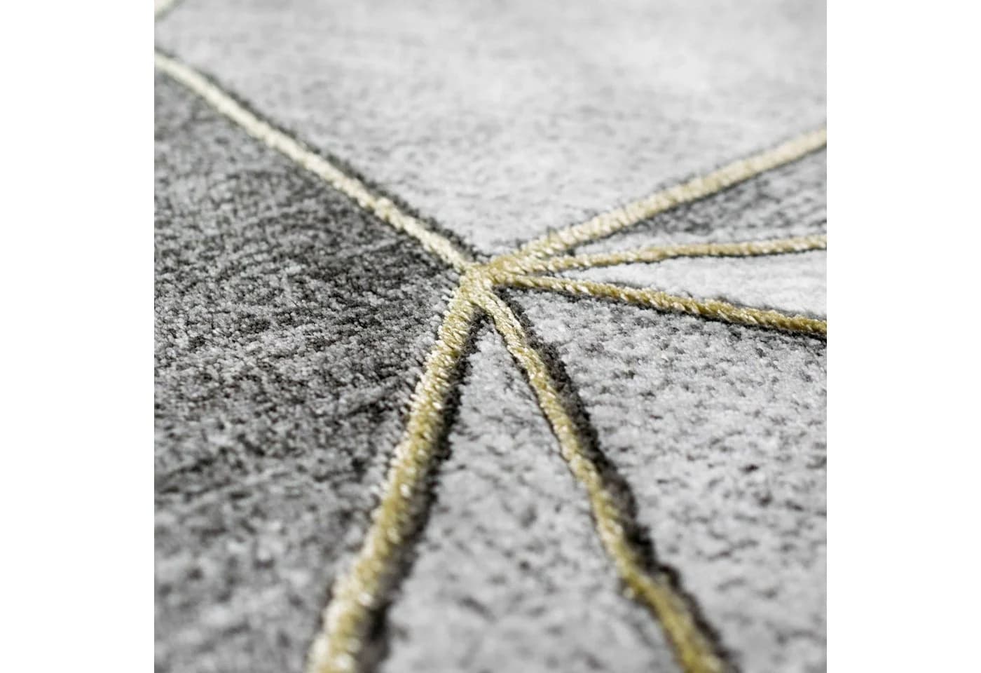 TeppichHome24 Designer Teppich Grau Gold Geometrisch - Bild 5
