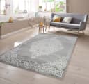TeppichHome24 Teppich Moderner Orientalischer Retro-Teppich Grau Creme Bild 2