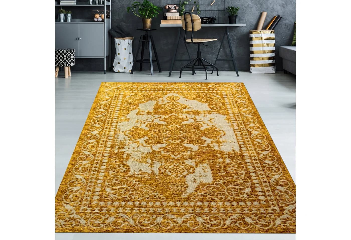 TeppichHome24 Orientteppich Gold Silber Orientalisch Retro - Bild 2