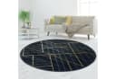 TeppichHome24 Teppich Modern Geometrisches Muster Schwarz Gold Bild 1