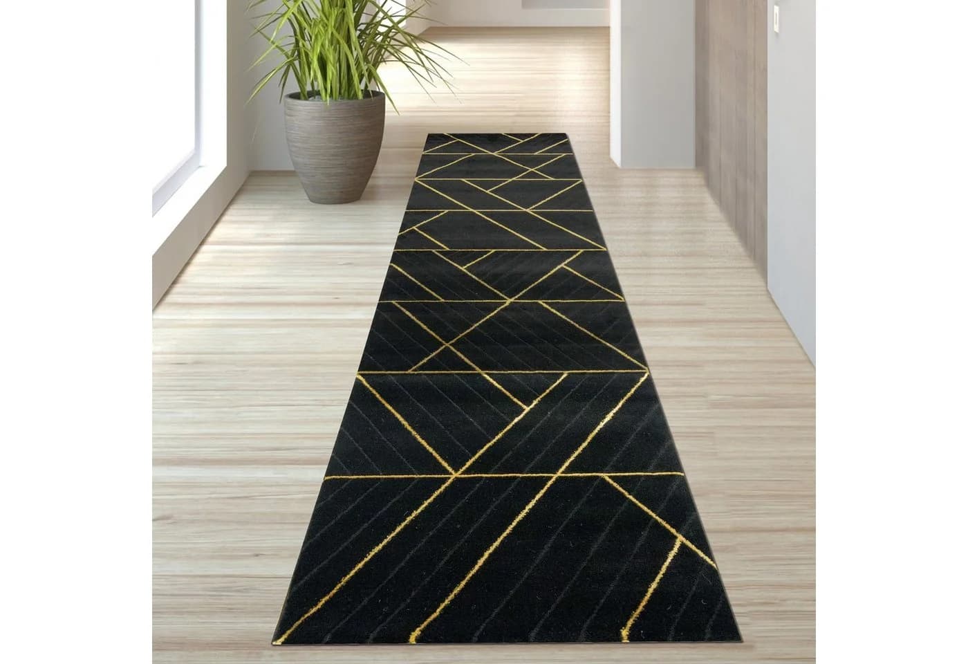 TeppichHome24 Teppich Modern Geometrisches Muster Schwarz Gold - Bild 4