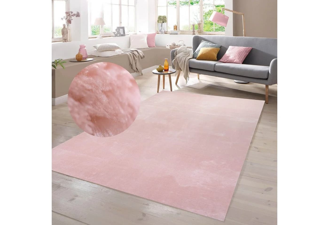 TeppichHome24 Shaggy Flokati Teppich Rosa Hochflor - Bild 2