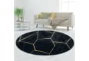 TeppichHome24 Teppich geometrisches Muster Schwarz Gold Bild 1