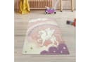 TeppichHome24 Kinderteppich Einhorn Regenbogen Creme Rosa Rechteckig Bild 2