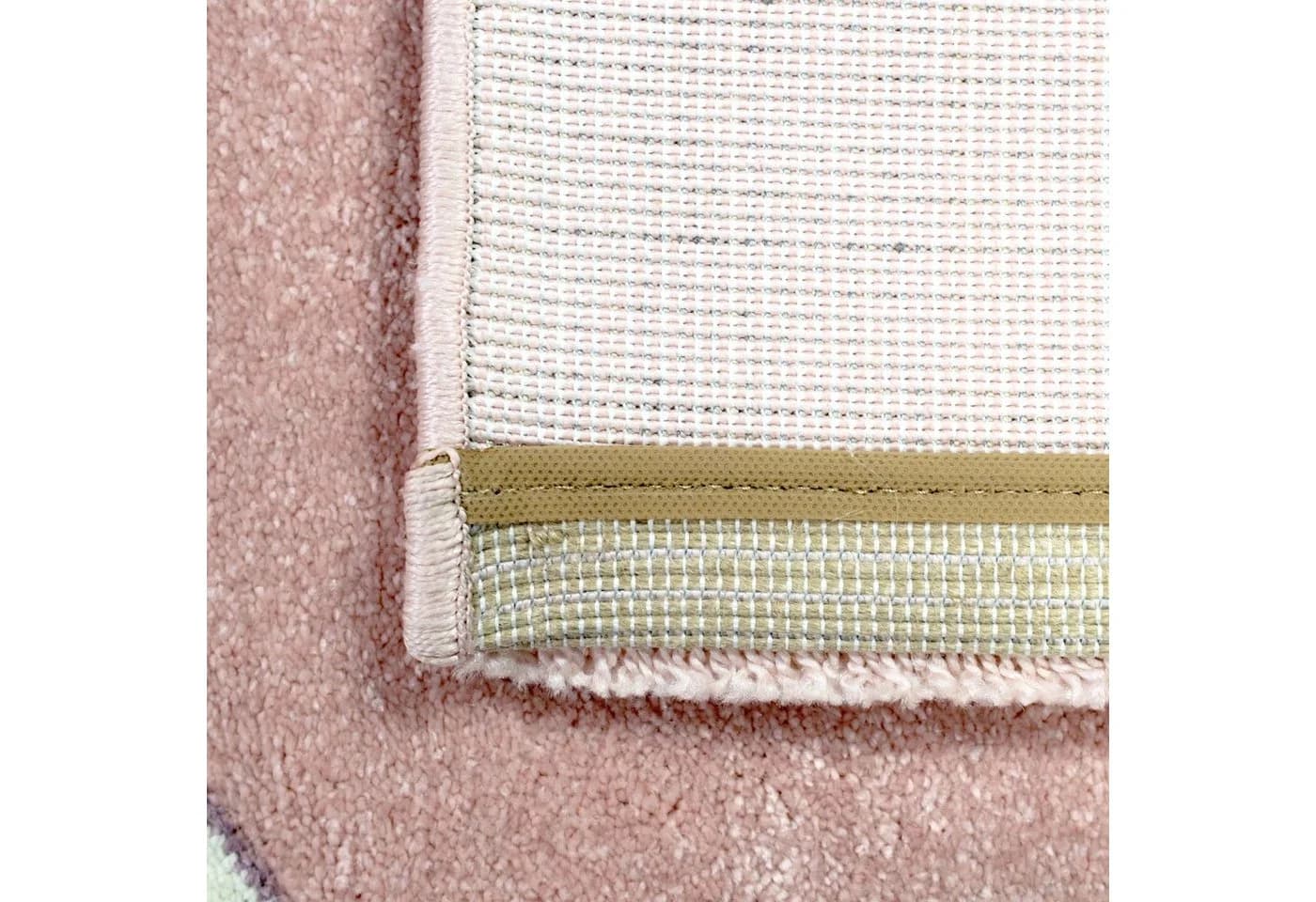 TeppichHome24 Kinderteppich Einhorn Regenbogen Creme Rosa Rechteckig - Bild 5