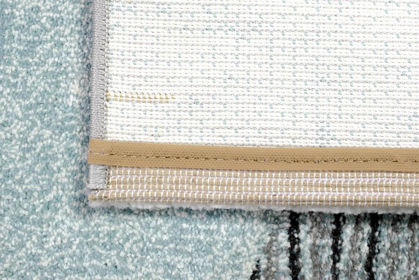 TeppichHome24 Teppich Muster gestreift grau blau grün schwarz - Bild 5