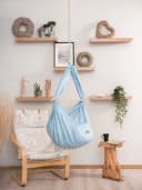 TeppichHome24 Federwiege BT002 Sternblau mit Wiegensack Bild 1