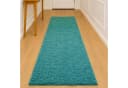 TeppichHome24 Shaggy Teppich Türkis Uni Design Hochflor Bild 3