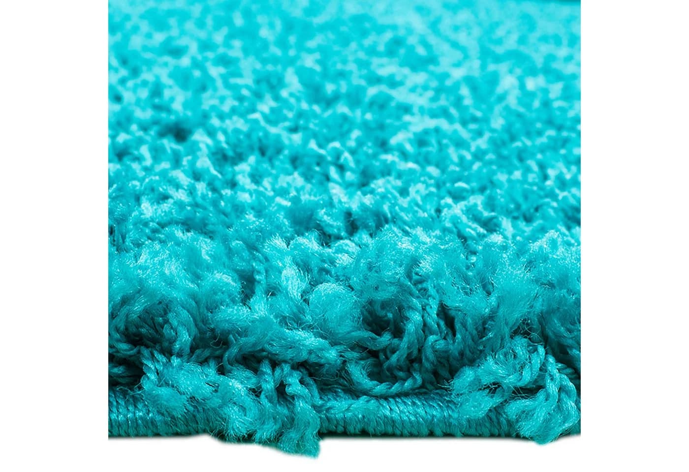 TeppichHome24 Shaggy Teppich Türkis Uni Design Hochflor - Bild 5