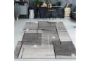 TeppichHome24 Moderner Teppich mit abstrakten Quadraten Schwarz/Grau Bild 2