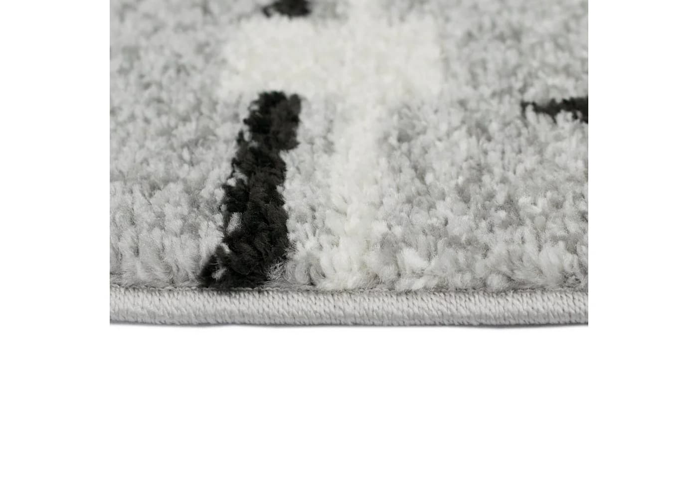 TeppichHome24 Moderner Teppich mit abstrakten Quadraten Schwarz/Grau - Bild 5