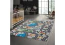 TeppichHome24 Kinderteppich Spielteppich Grau Bunt Straßenmotiv Bild 2