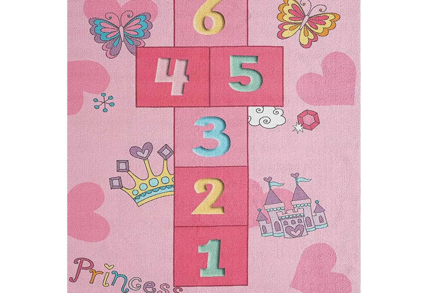 TeppichHome24 Prinzessinnen Hüpfspielteppich Rosa - Bild 4