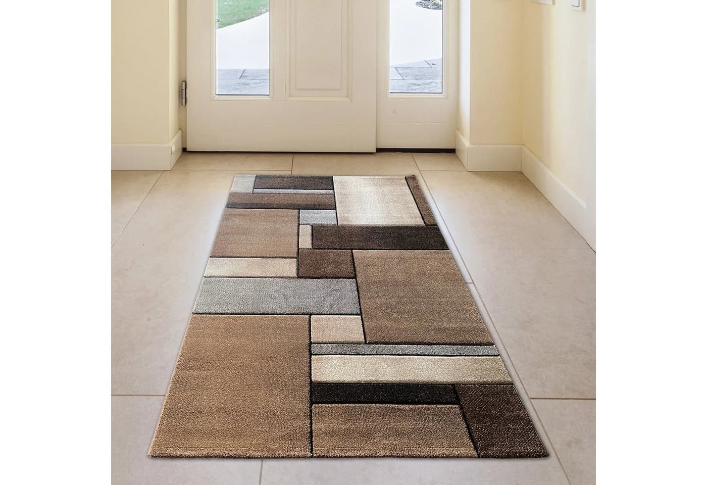 TeppichHome24 Wohnzimmerteppich Beige Rechteckig