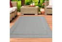 TeppichHome24 Outdoorteppich Sisaloptik Grau mit Bordüre Bild 2