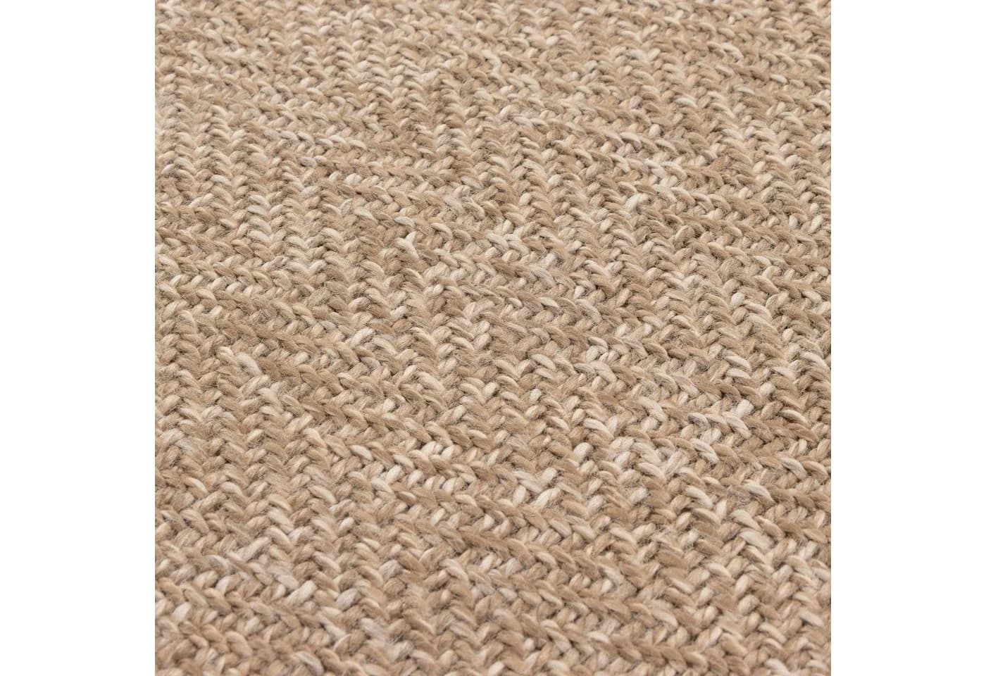 TeppichHome24 Outdoorteppich Beige/Braun Polypropylen Flachgewebe - Bild 4