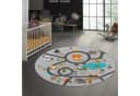 TeppichHome24 Kinderteppich Rutschfest Safari-Motiv Grau Bild 1