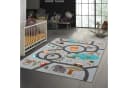 TeppichHome24 Kinderteppich Rutschfest Safari-Motiv Grau Bild 2
